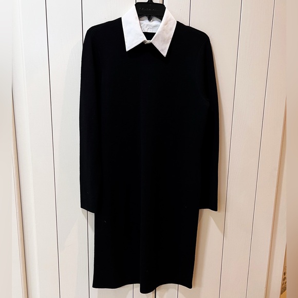 Polo Ralph Lauren Dresses & Skirts - POLO RALPH LAUREN BLACK DRESS W/ REMOVABLE WHITE COLLAR SHIFT DRESS MEDIUM NWT